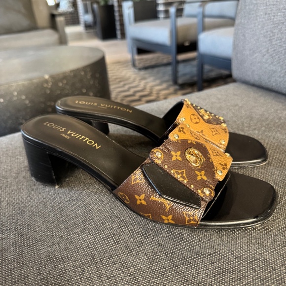 Louis Vuitton Heeled Sandals LV Frame Mule - Picture 4 of 5